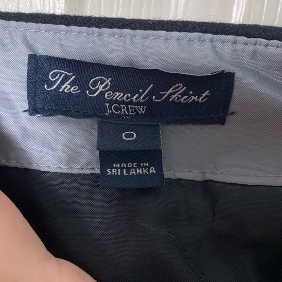 J. Crew | The Pencil Skirt Black Wool Blend - 0 - Picture 6 of 7
